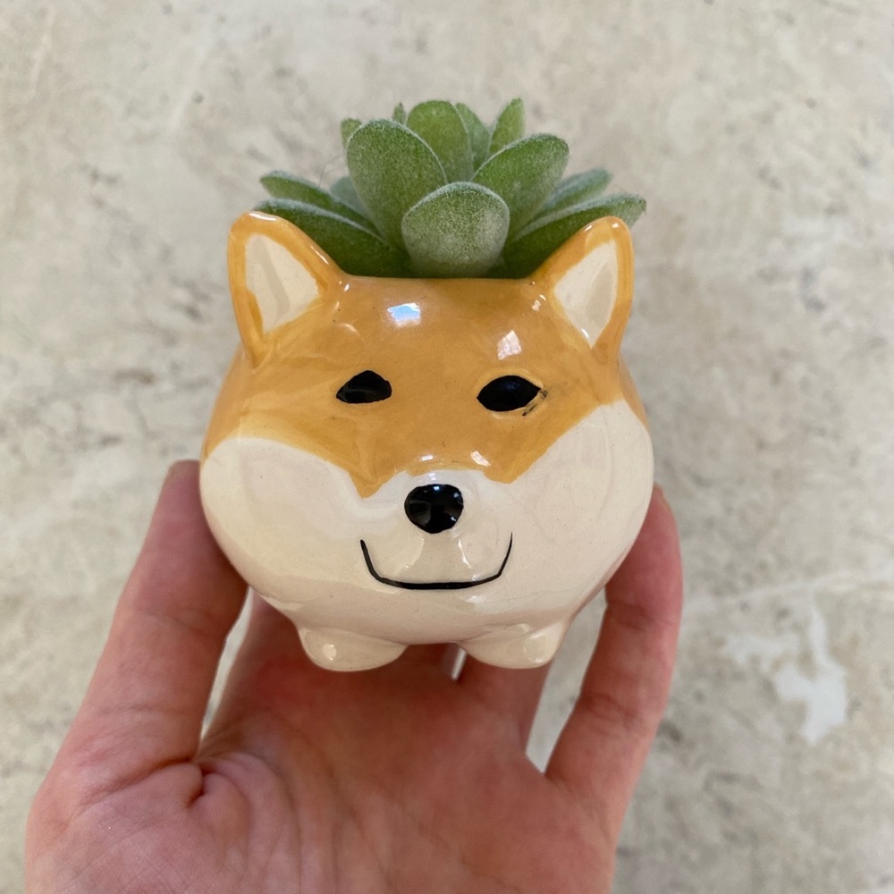 Ceramic Corgi XS Planter
